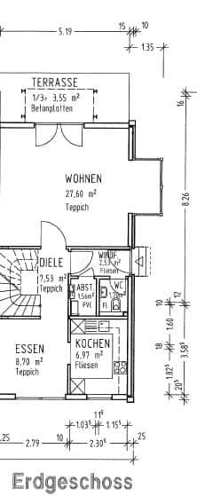 Grundriss_EG - Bezugsfreies Reihenendhaus!