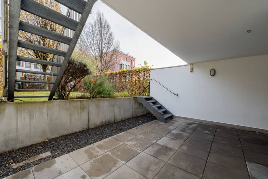 Terrasse Gartengeschoss - Townhaus an der Rummelsburger Bucht – familienfreundlich mit 6 Zimmern