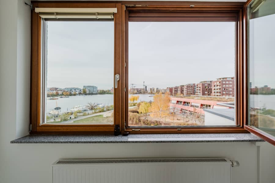 Blick Schlafzimmer Dachgeschoss - Townhaus an der Rummelsburger Bucht – familienfreundlich mit 6 Zimmern