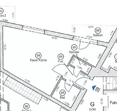Grundriss 2-Zimmer-Wohnung mit Balkon - BEZUGSFREI – AM PARK PANKOW – Exklusive Eigentumswohnung in ganz besonderer Lage *PROVISIONSFREI*