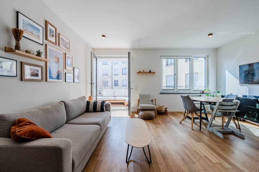 Wohnzimmer Blick Terrasse - Licht, Lage, Lebensqualität – modernes wohnen im schönen Karlshorst