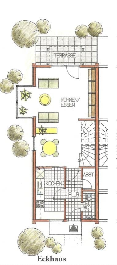 Grundriss-EG - Familientraum! Bezugsfreies Reihenendhaus in Falkensee
