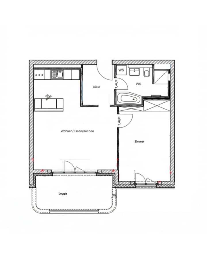Grundrisse - Zeitlos schön: Helle 2-Zimmer-Wohnung mit Balkon in gefragter Lage