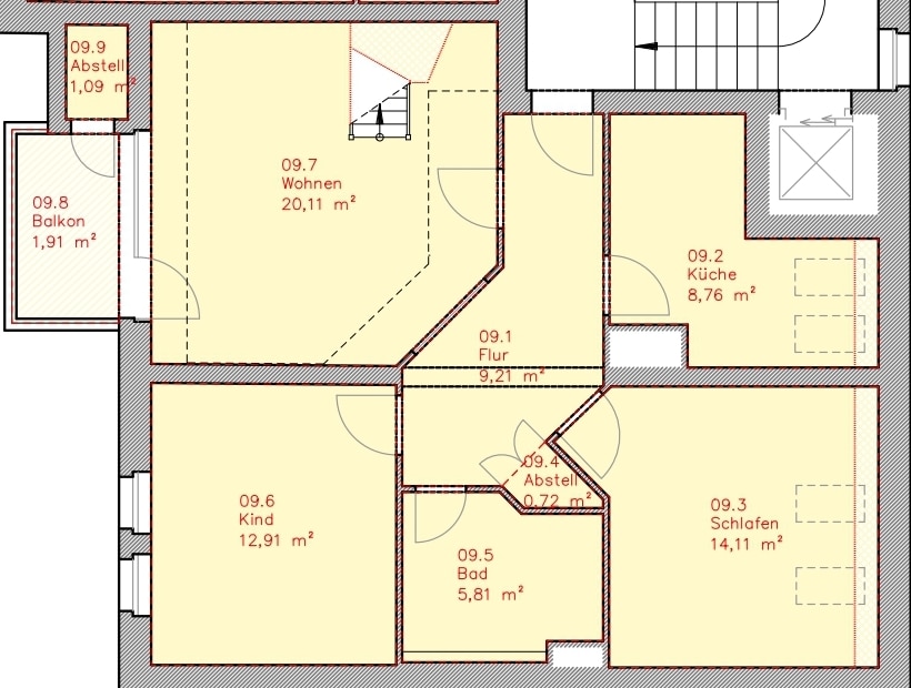 WE09_4. Etage - Erstbezug nach Renovierung – Dachgeschoss mit Panoramablick
