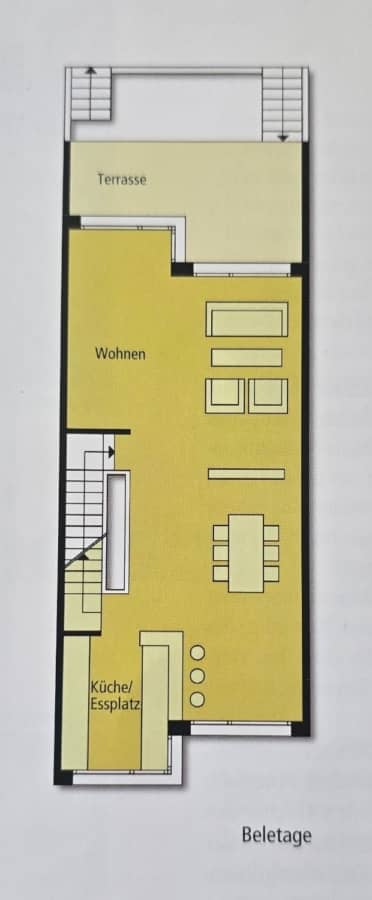 Grundriss Beletagenwohnung mit Terrasse - Bezugsfrei & renoviert 2025: 6-Zimmer-Townhouse an der Rummelsburger Bucht
