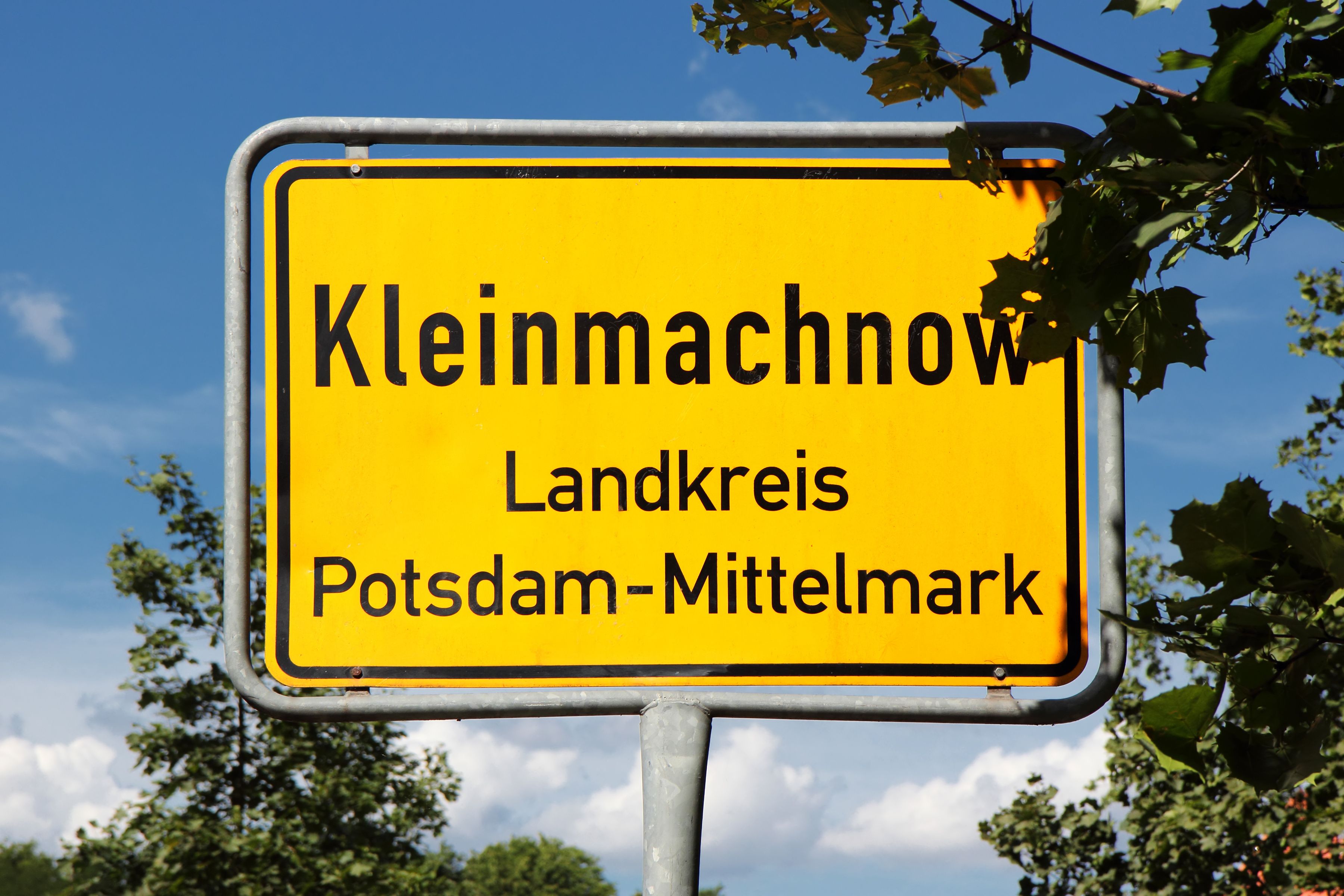Ortseingangsschild Kleinmachnow