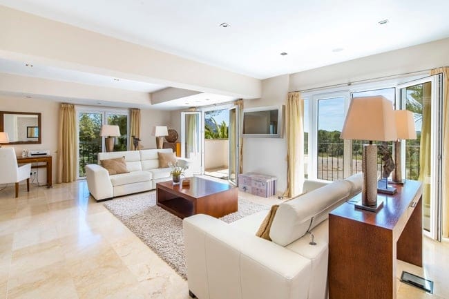 Living room - Port Andratx: Großzügige Villa mit 4 Schlafzimmern, Pool und Panoramablick zu verkaufen