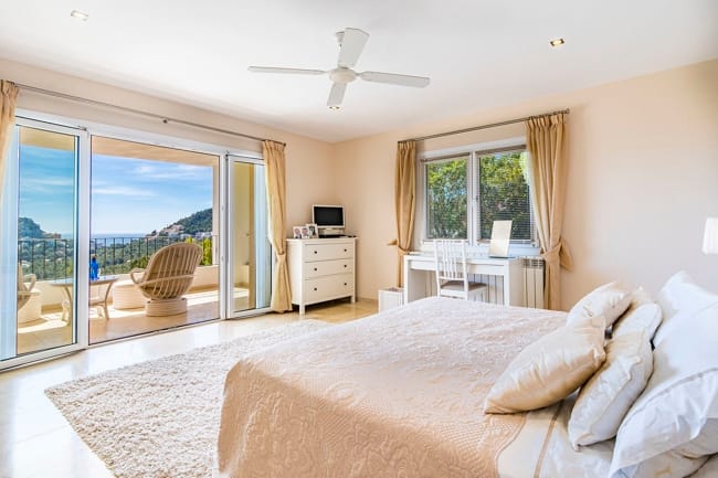 Master bedroom - Port Andratx: Großzügige Villa mit 4 Schlafzimmern, Pool und Panoramablick zu verkaufen