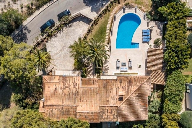 drone - Port Andratx: Großzügige Villa mit 4 Schlafzimmern, Pool und Panoramablick zu verkaufen