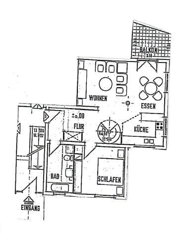 Grundriss 2-Zimmer Wohnung mit Balkon - Kapitalanlage nahe Langer See – über 30 m² Fläche extra!