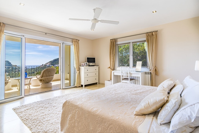Master bedroom - Port Andratx: Großzügige Villa mit 4 Schlafzimmern, Pool und Panoramablick zu verkaufen