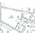 Grundriss einer Wohnung Draufsicht mit Raum/Küche, Flur, Kammer, Bad und Balkon im 3. Obergeschoss