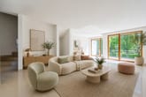Visualisierung Wohnfläche mit direktem Zugang zum Balkon