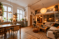 Staging Wohnzimmer und Küche