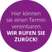 lila kreisförmige grafik mit weißer schrift hier können sie einen termin vereinbaren wir rufen sie zurück