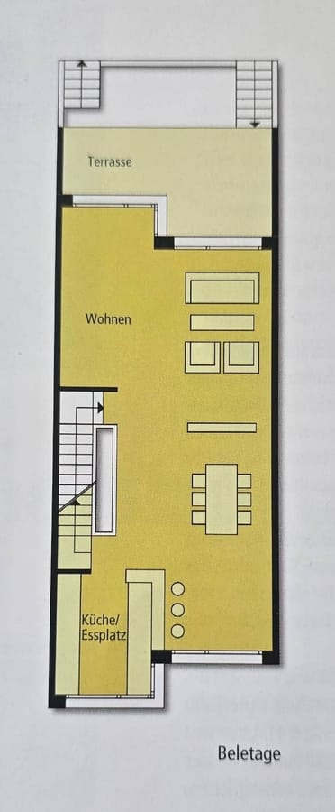 Grundriss Beletagenwohnung mit Terrasse - Bezugsfrei & renoviert 2025: 6-Zimmer-Townhouse an der Rummelsburger Bucht