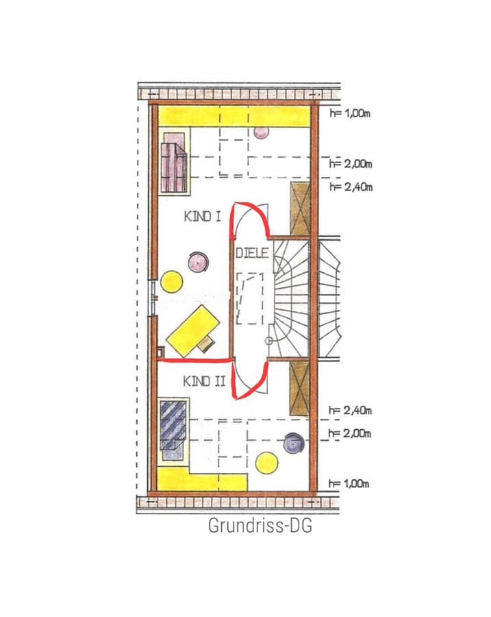 Plan piętra-DG - Marzenie o rodzinie! Końcowy dom szeregowy w Falkensee gotowy do zamieszkania
