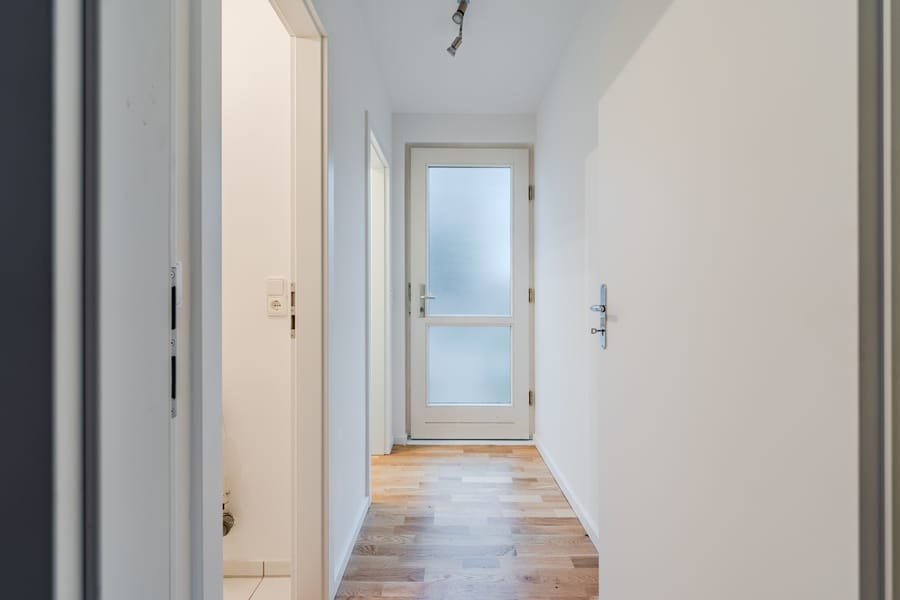 House entrance door - Modernised terraced corner house in a quiet residential area