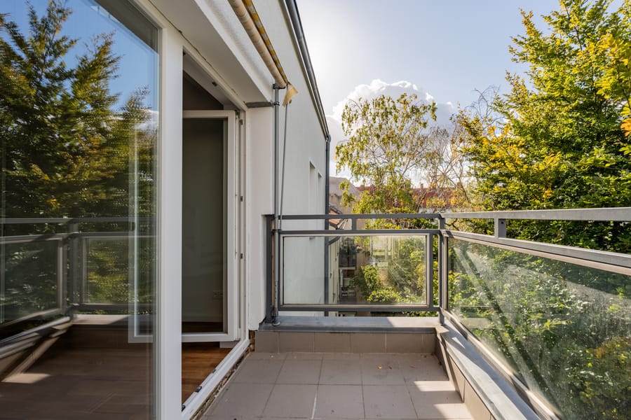 Balkonaussicht - Erstbezug nach Renovierung – Dachgeschoss mit Panoramablick