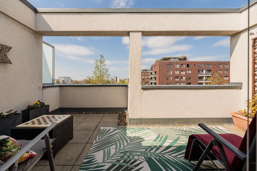 Dachterrasse Promenadenblick - Wohnen am Wasser mit unverbaubarem Blick