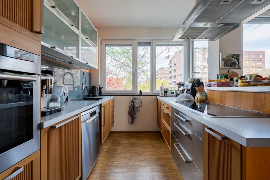 Küche 3 - Wohnen am Wasser mit unverbaubarem Blick