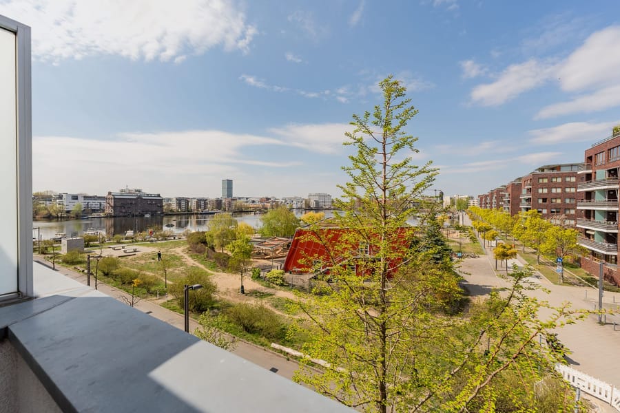 Dachterrasse mit weitläufigem Wasserblick - Wohnen am Wasser mit unverbaubarem Blick