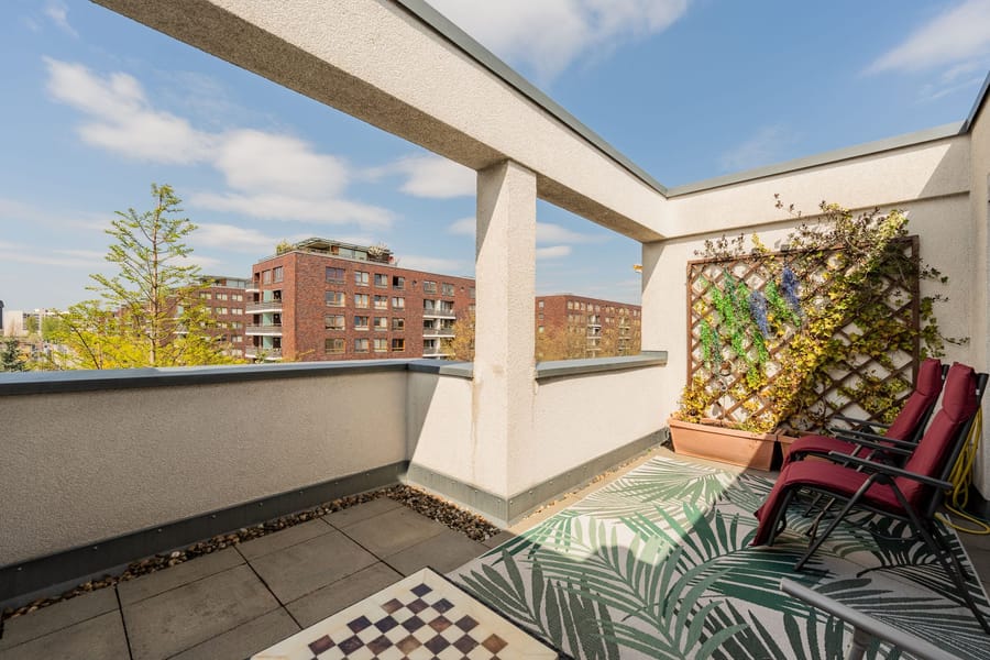 Dachterrasse Wasser- und Uferpromenadenblick - Wohnen am Wasser mit unverbaubarem Blick