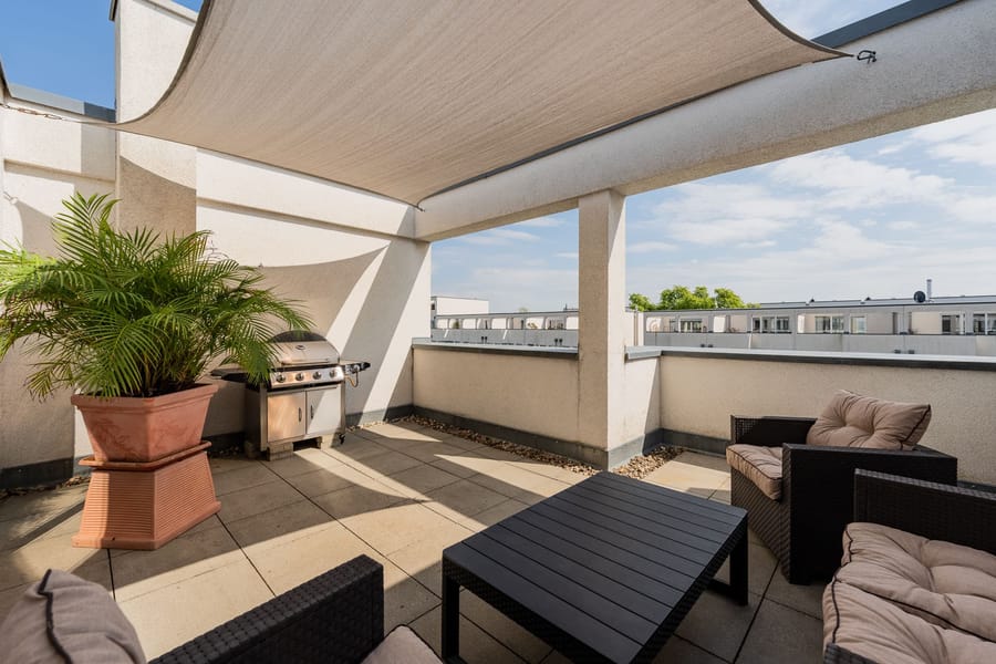 Dachterrasse 1 - Wohnen am Wasser mit unverbaubarem Blick