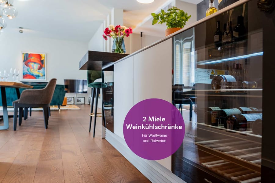 2 वाइन रेफ्रिजरेटर - बॉक्सहागेनर कीज़ में सपनों का अपार्टमेंट - कोई कमीशन नहीं