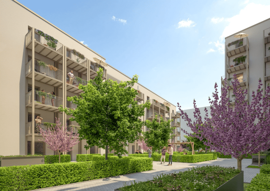 Außenansicht - Attraktive 1-Zimmer-Kapitalanlage mit Terrasse im Neubauprojekt Central Homes