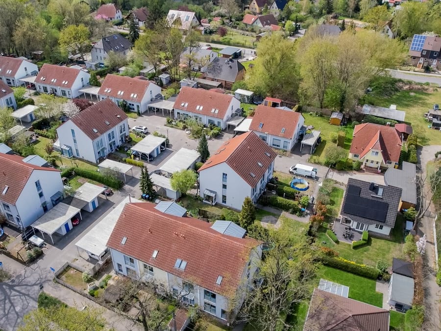 Aerial view - Rented terraced house in Falkensee